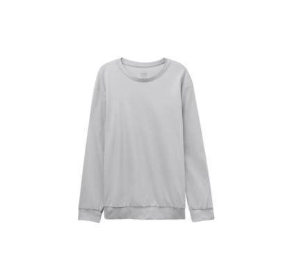 Blusa De Manga Comprida Em Algodão Elevated Cotton - Cinza