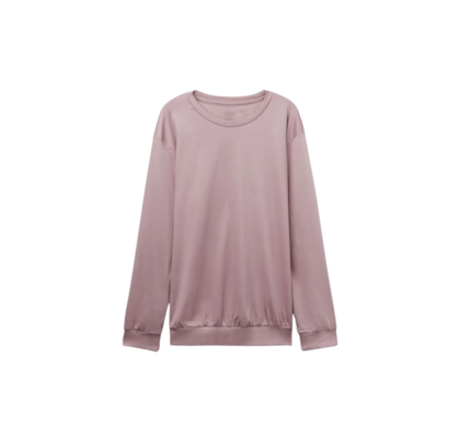 Blusa De Manga Comprida Em Algodão Elevated Cotton - Roxo