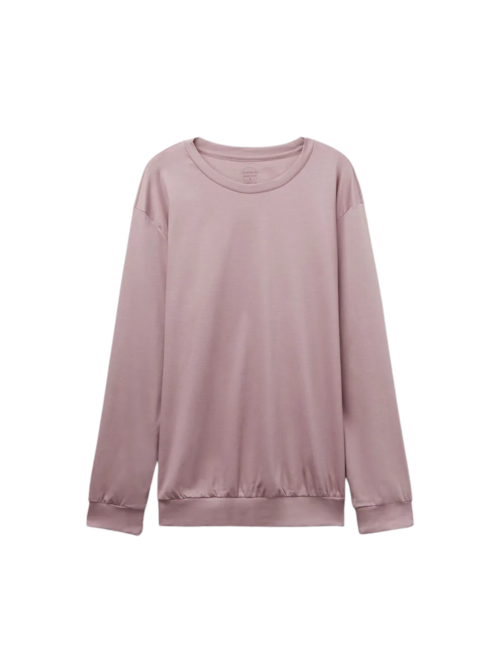 Blusa De Manga Comprida Em Algodão Elevated Cotton - Roxo