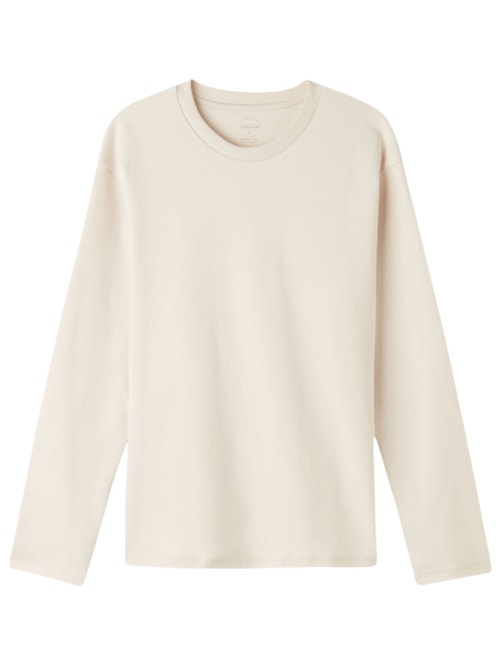 Blusa De Manga Comprida Em Algodão - Off-White