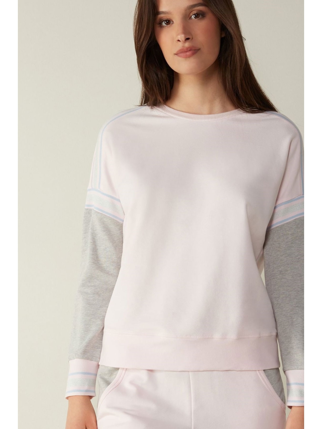 Blusa De Manga Comprida Em Algodão Orgânico Day Off Rosa Intimissimi