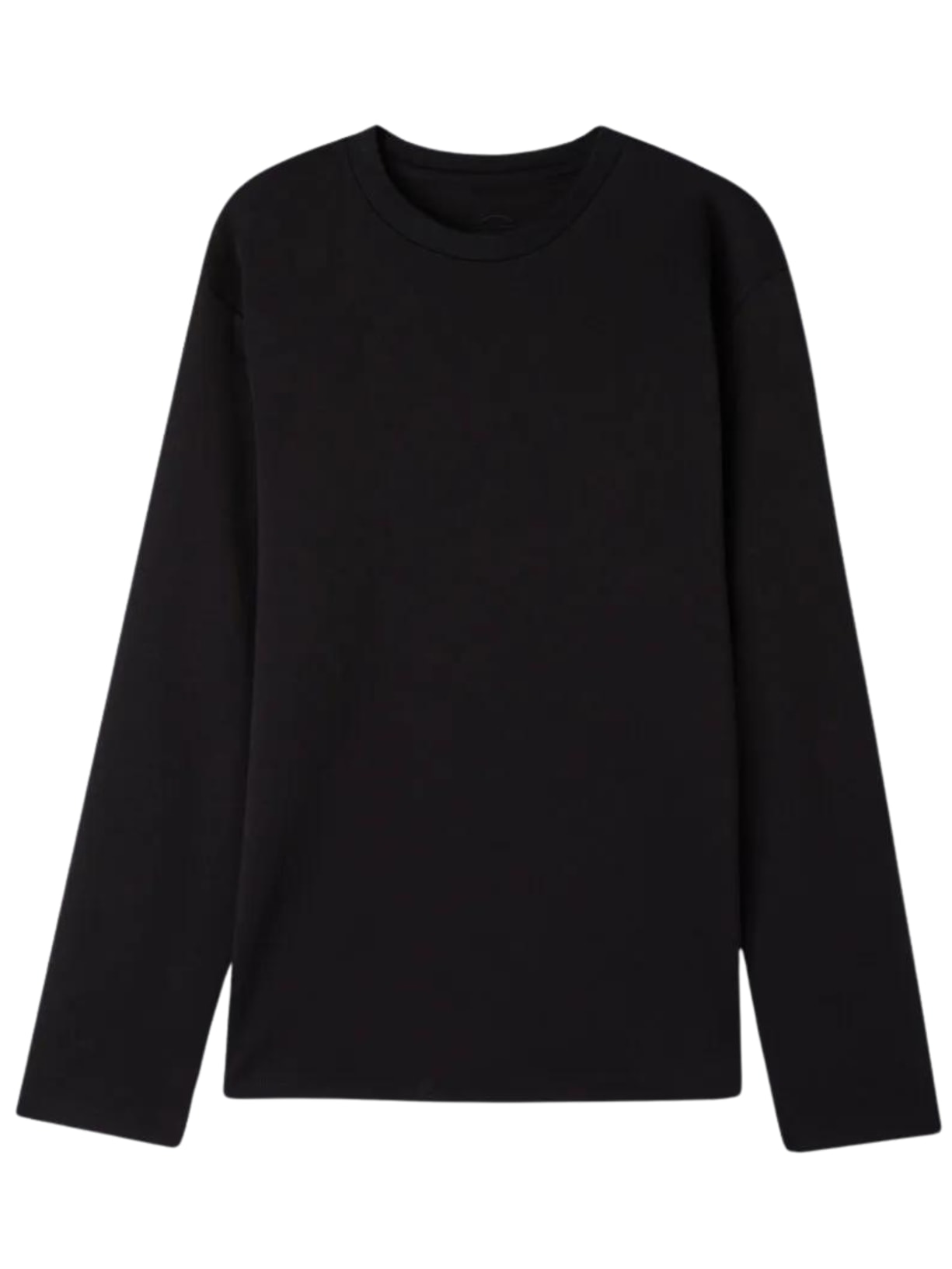 Blusa De Manga Comprida Em Algodão - Preto