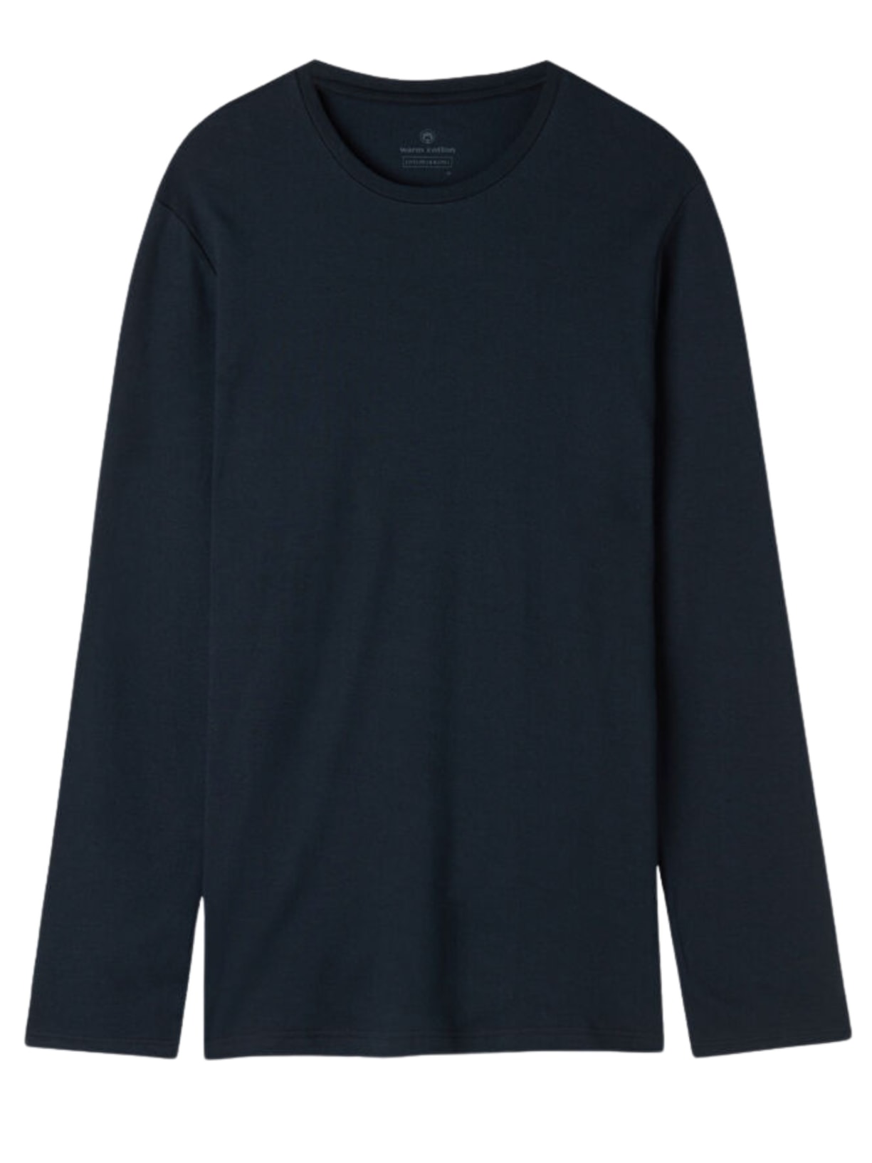 Blusa De Manga Comprida Em Algodão Quente - Azul