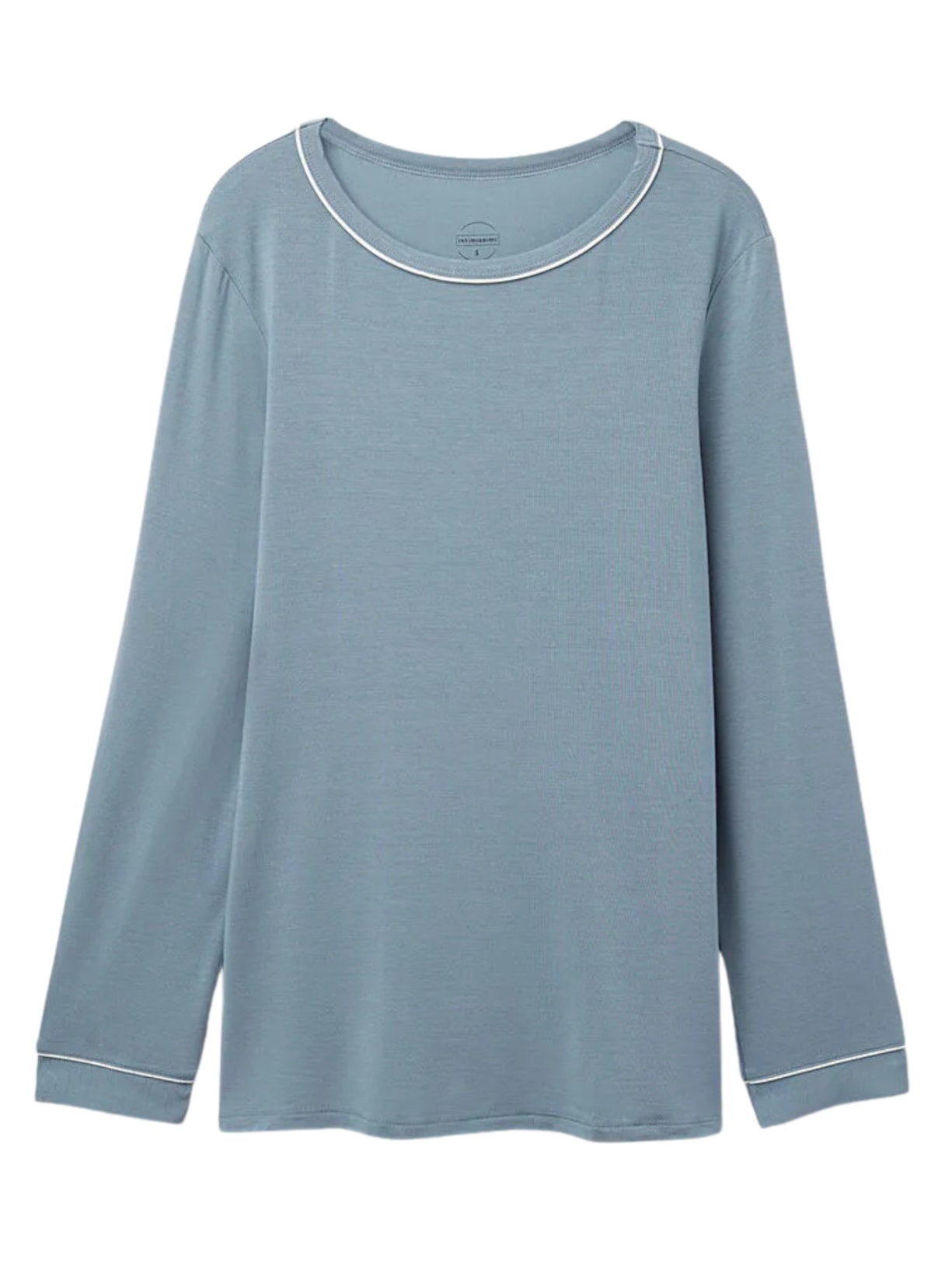 Blusa De Manga Comprida Em Modal - Azul