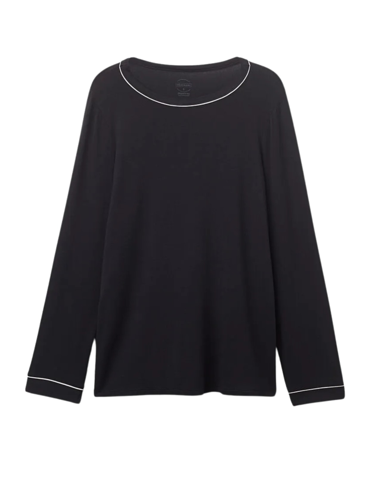 Blusa De Manga Comprida Em Modal - Preto