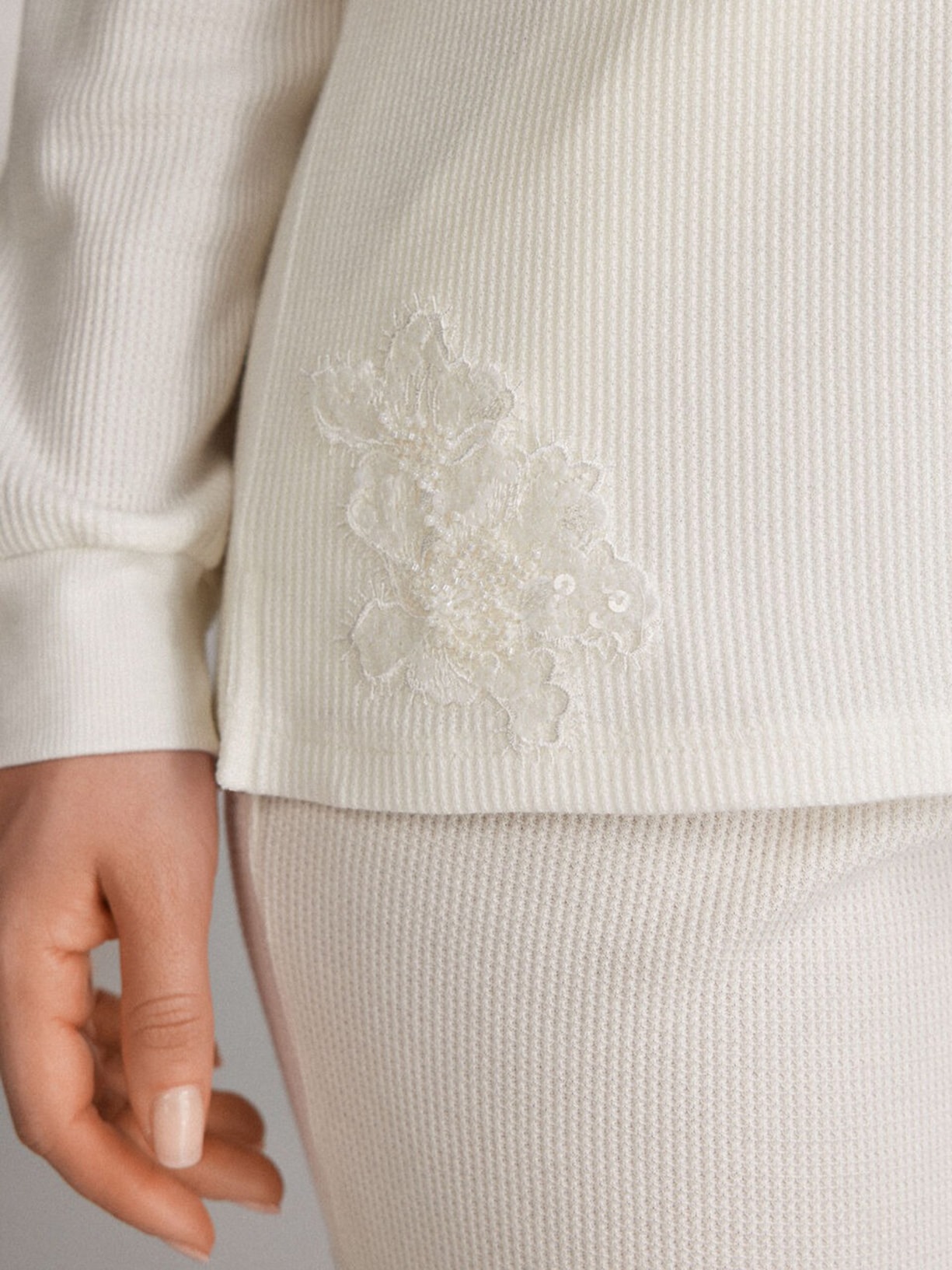 Blusa De Manga Comprida Glisten In The Light Marfim Intimissimi
