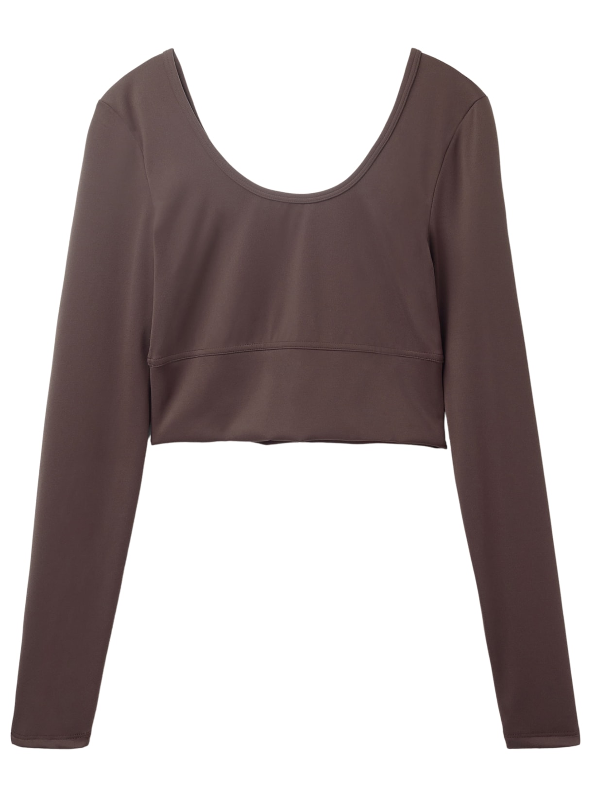 Blusa De Manga Comprida Soft Touch - Marrom