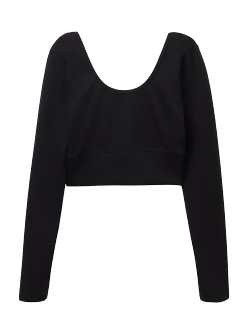 Blusa De Manga Comprida Soft Touch - Preto