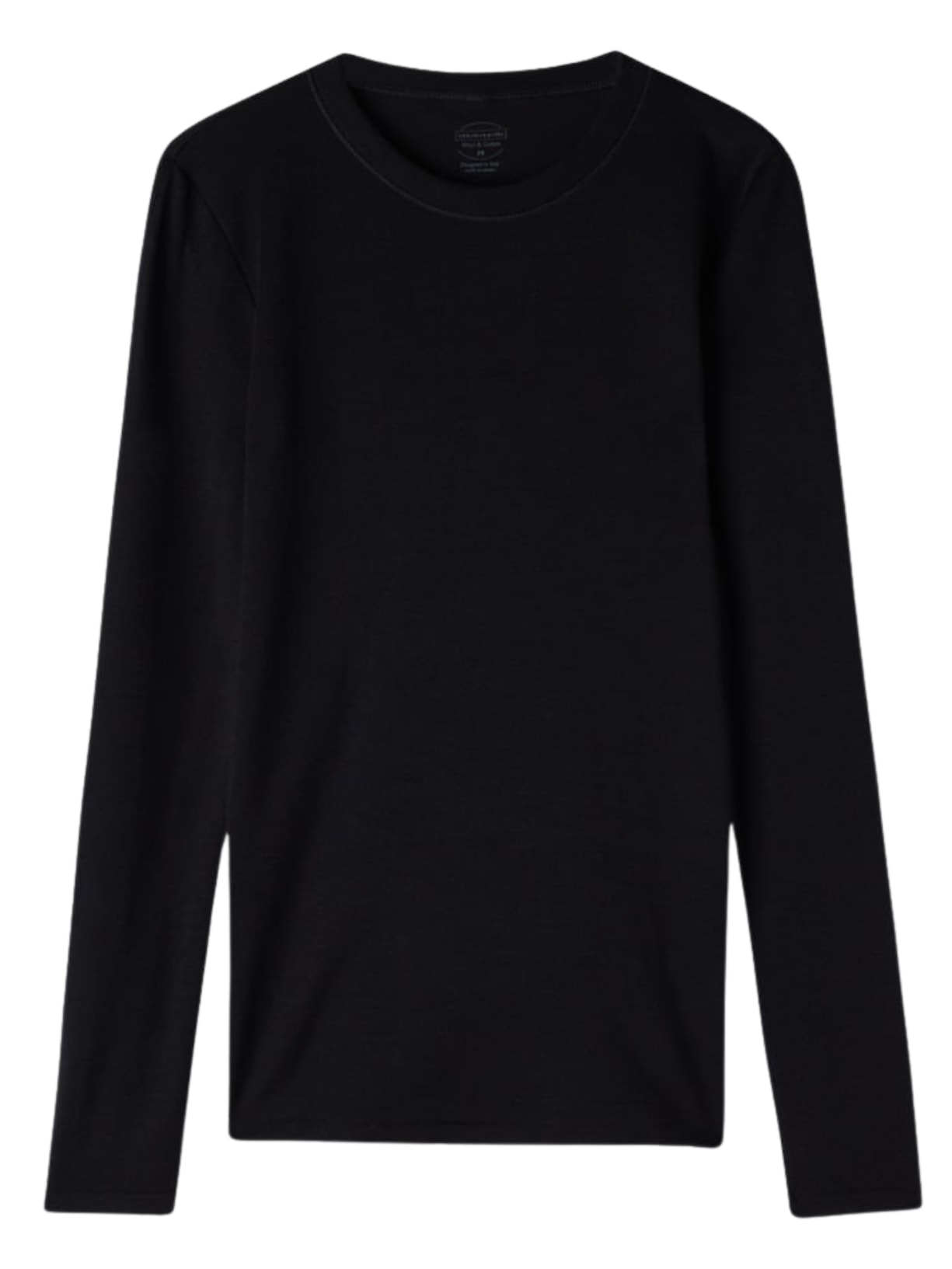 Blusa De Manga Comprida Wool & Cotton - Preto