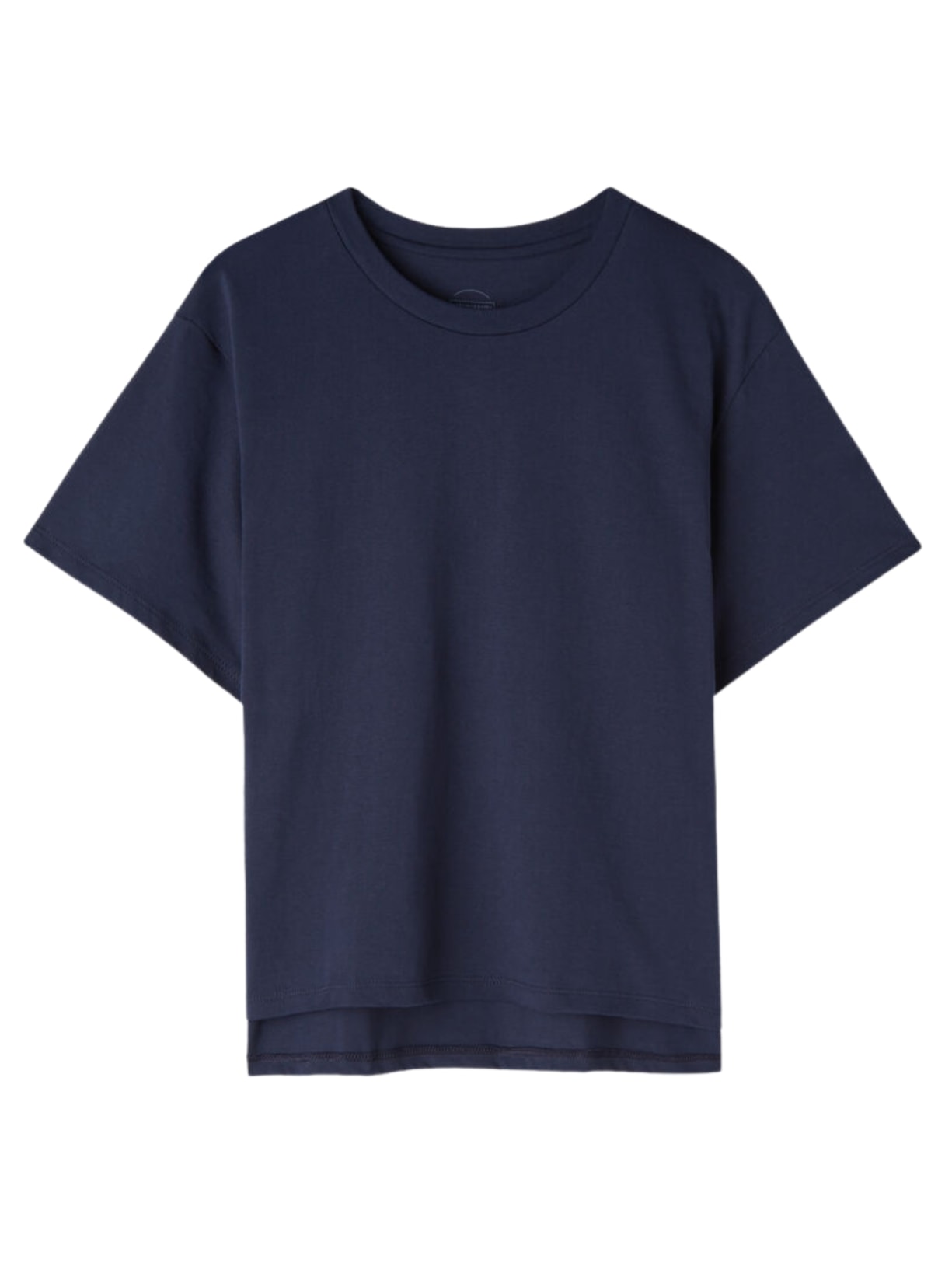 Blusa De Manga Curta Boxy Fit Em Algodão - Azul