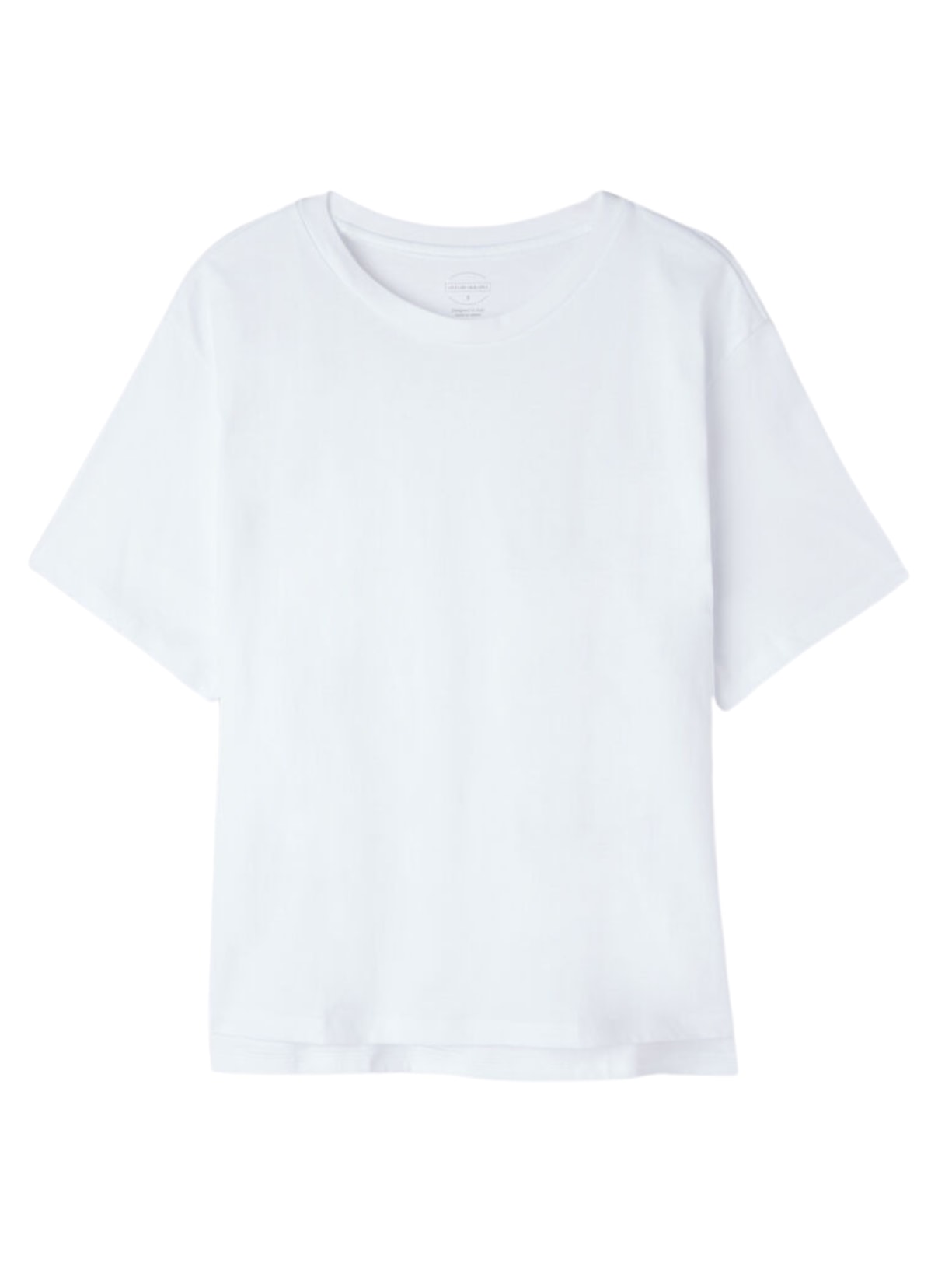 Blusa De Manga Curta Boxy Fit Em Algodão - Branco