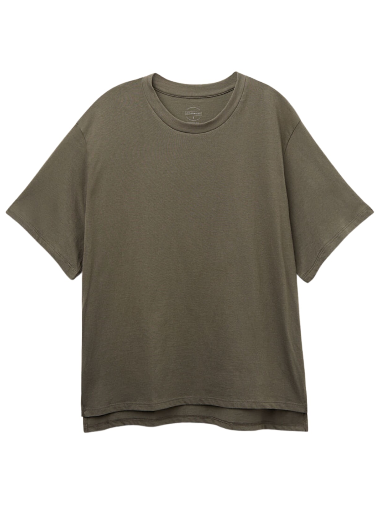 Blusa De Manga Curta Boxy Fit Em Algodão - Marrom