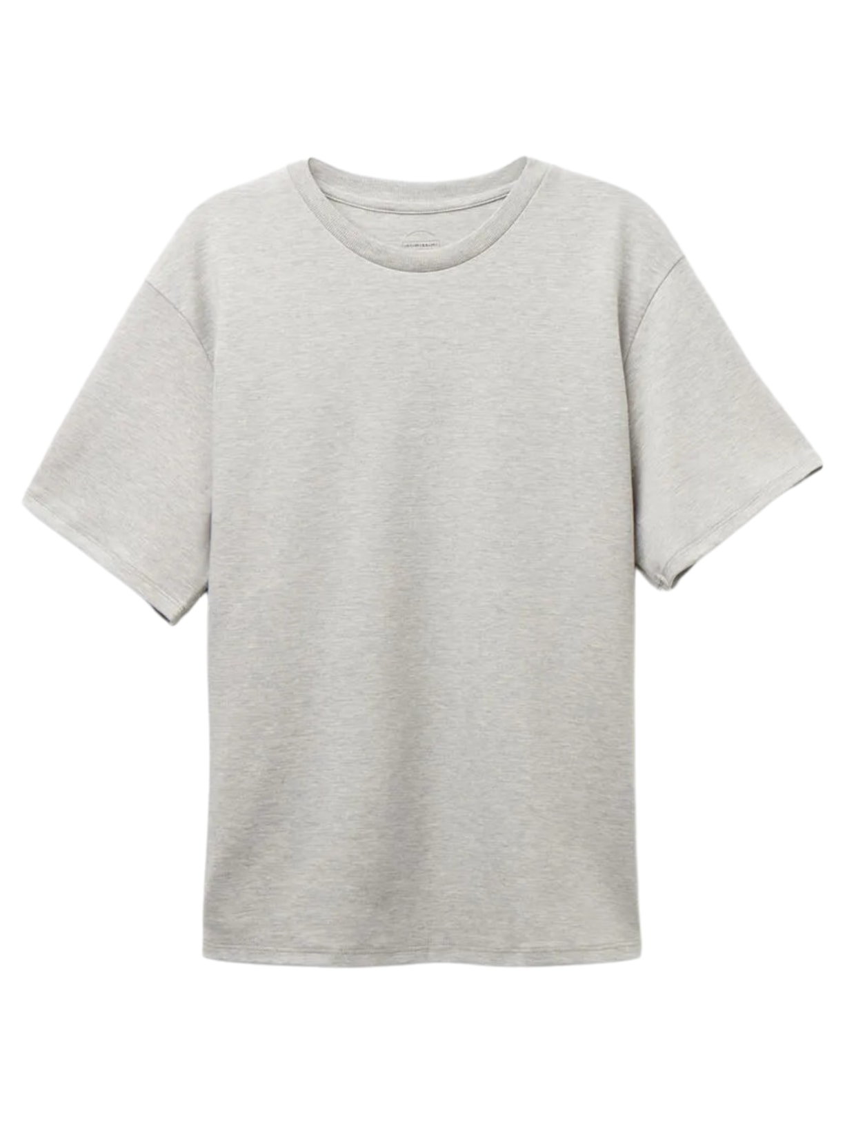 Blusa De Manga Curta Em Algodão - Cinza