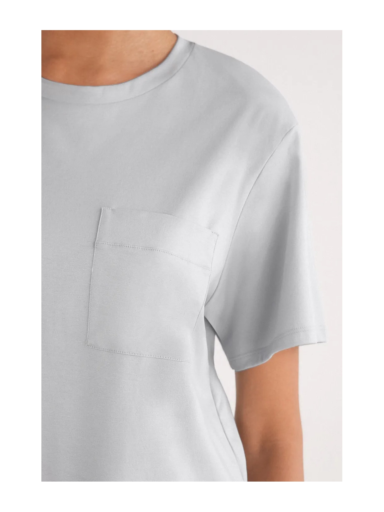 Blusa De Manga Curta Em Algodão Elevated Cotton Cinza Intimissimi