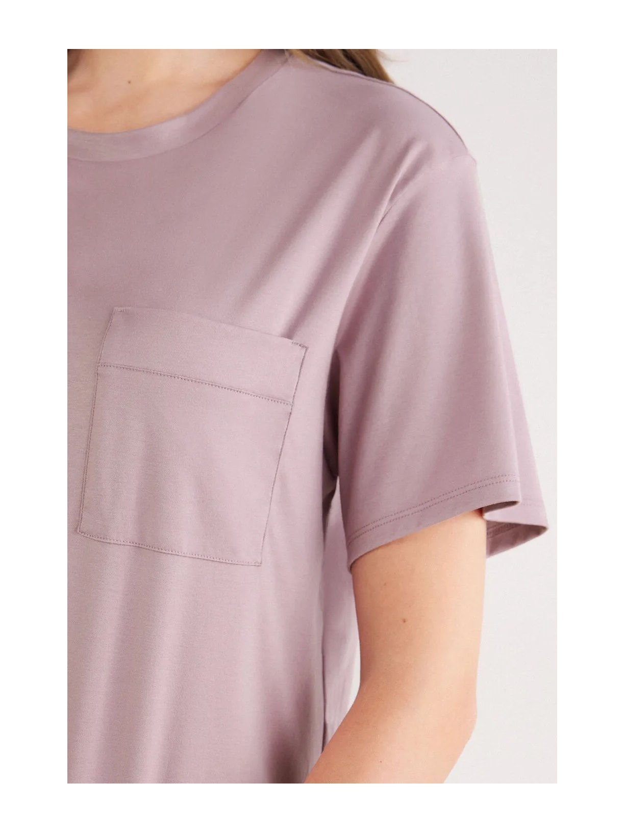 Blusa De Manga Curta Em Algodão Elevated Cotton Roxo Intimissimi