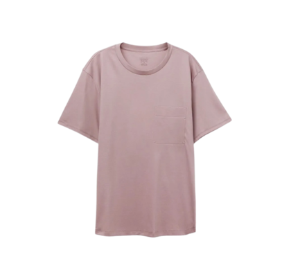Blusa De Manga Curta Em Algodão Elevated Cotton - Roxo