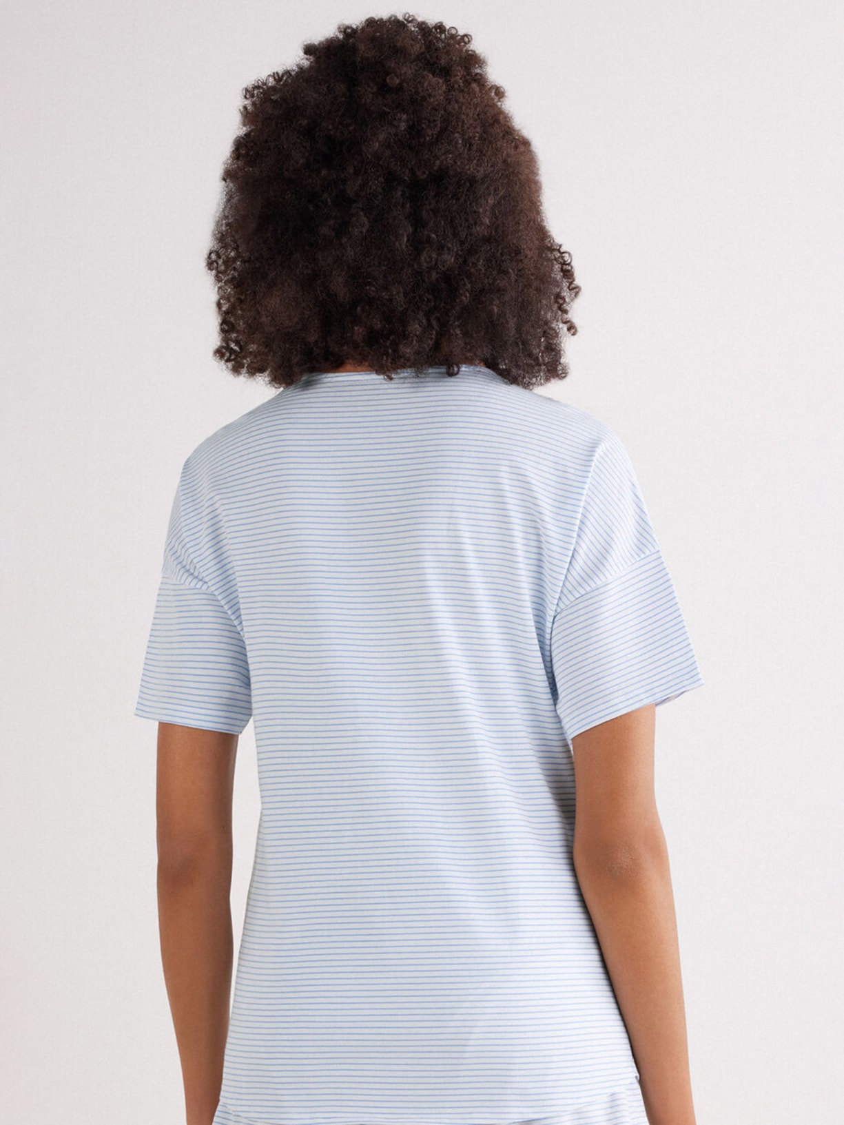 Blusa De Manga Curta Em Algodão Morning Portofino Azul Intimissimi