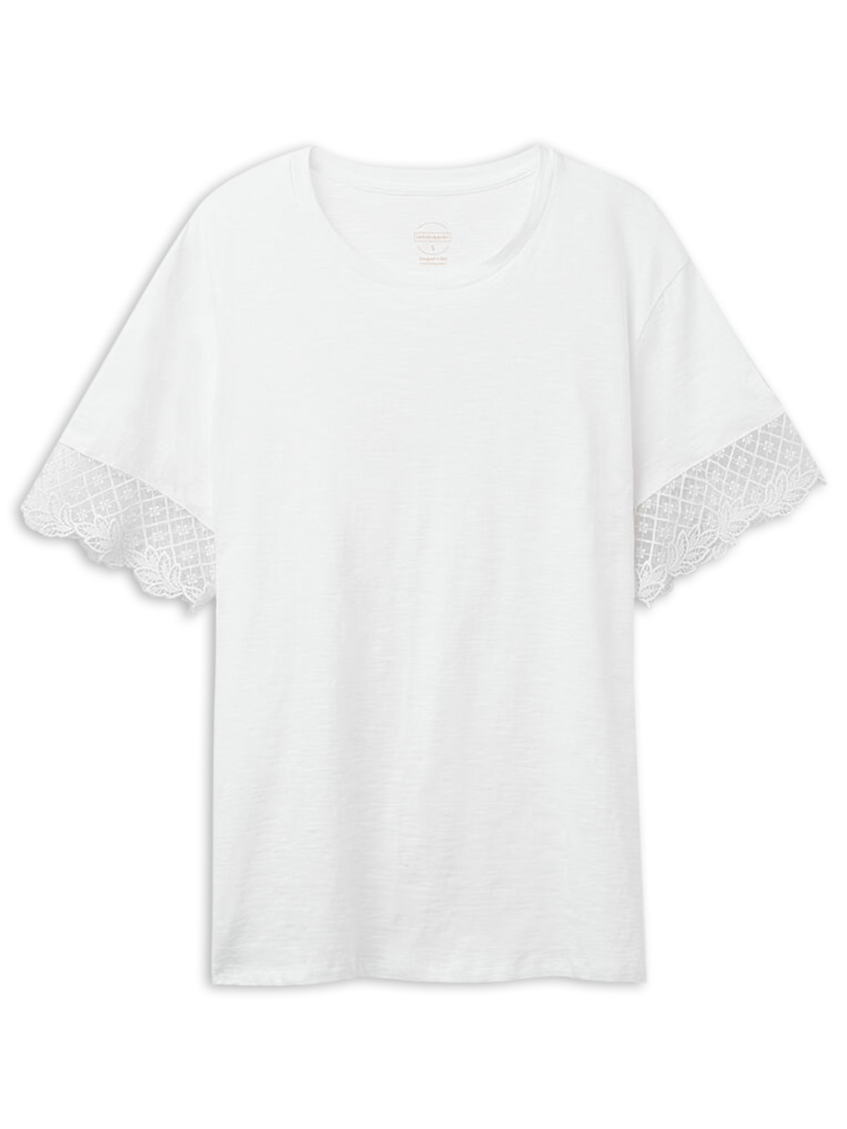 Blusa De Manga Curta Em Algodão Sophisticated Allure Branco Calzedonia