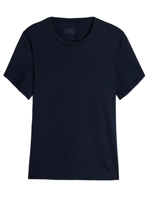 Blusa De Manga Curta Em Algodão Supima® - Azul
