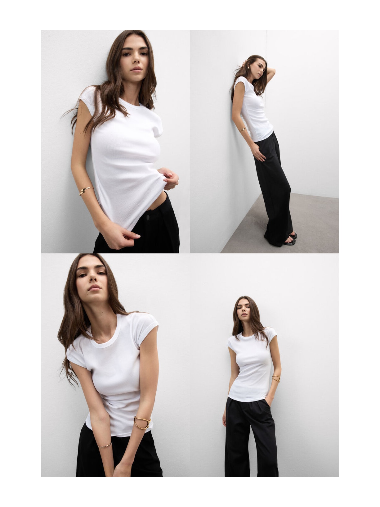 Blusa De Manga Curta Em Algodão Supima Canelado Branco Intimissimi