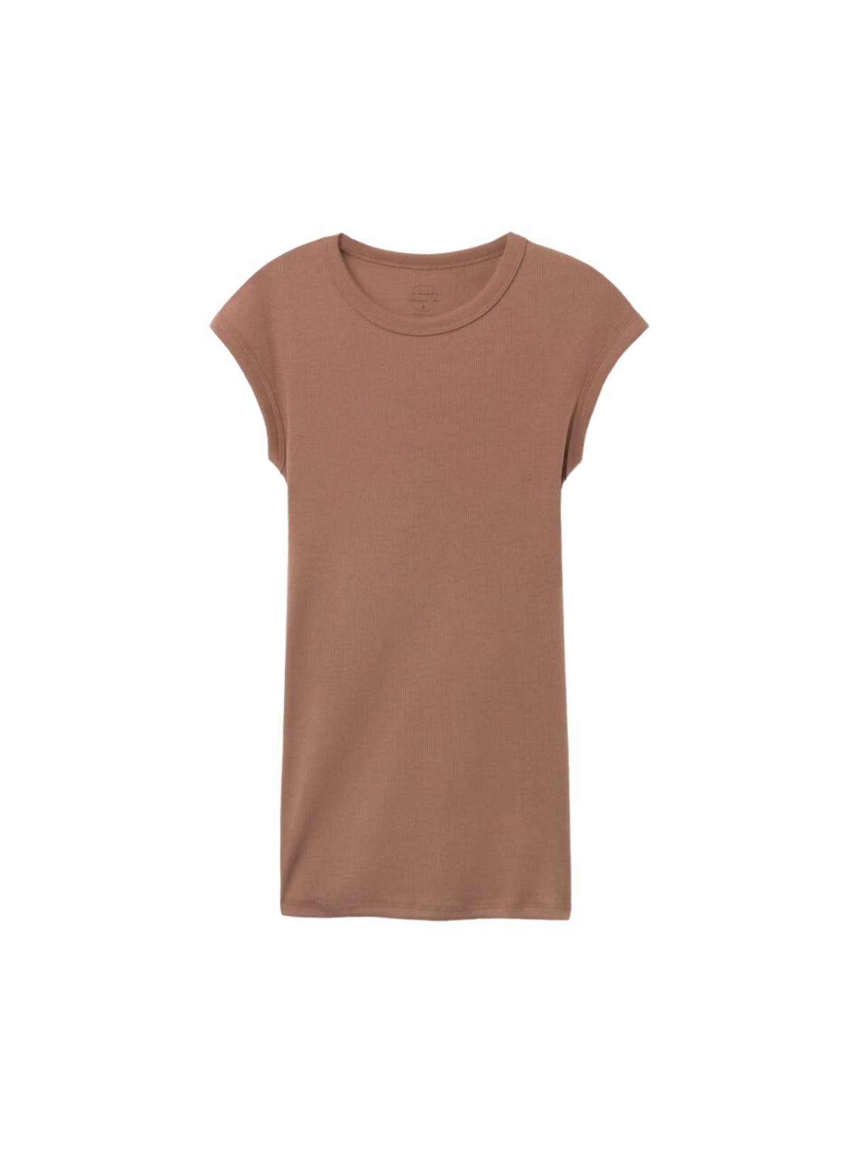 Blusa De Manga Curta Em Algodão Supima Canelado Marrom Intimissimi