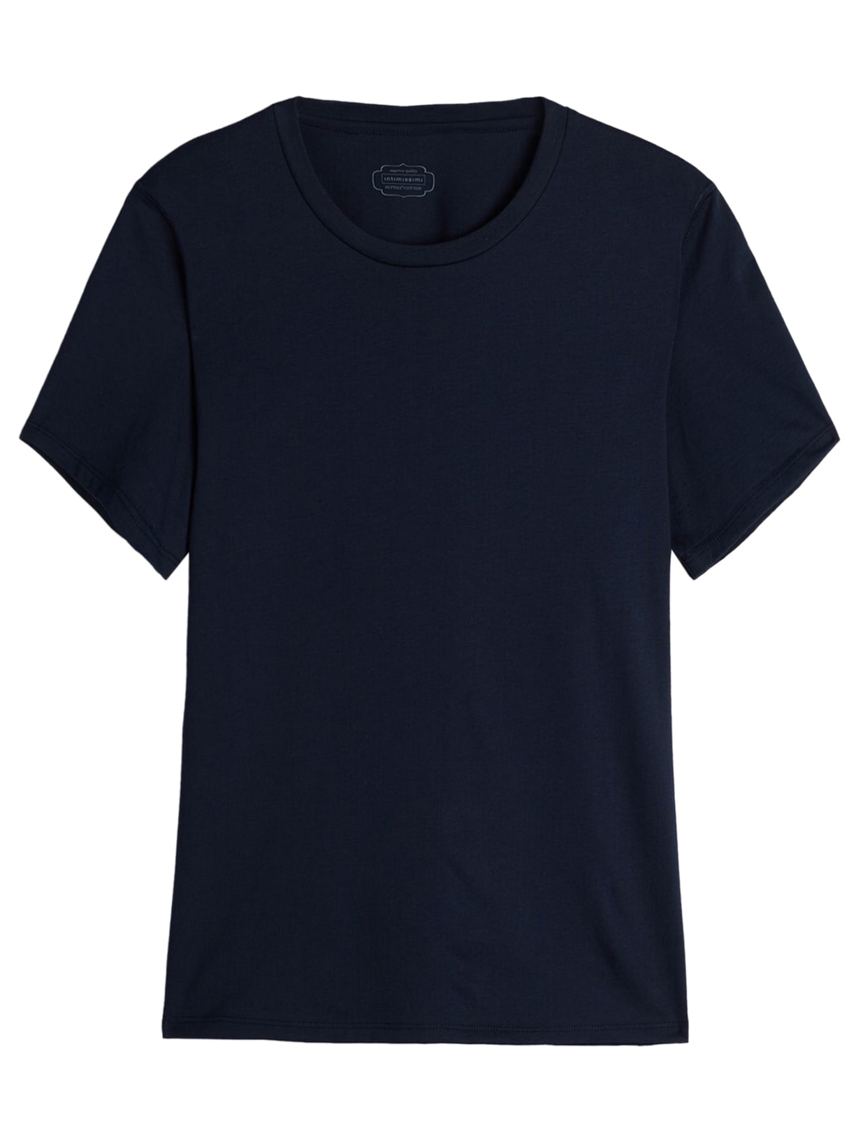 Blusa De Manga Curta Em Algodão Supima® - Azul