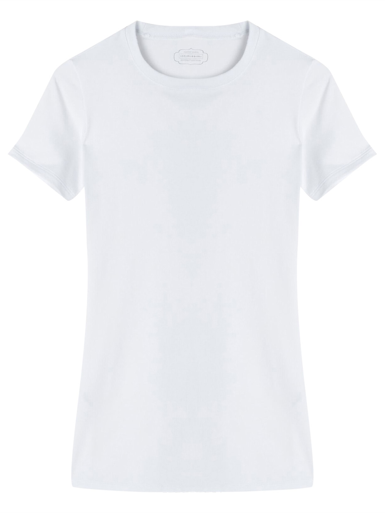 Blusa De Manga Curta Em Algodão Supima® Elástico - Branco