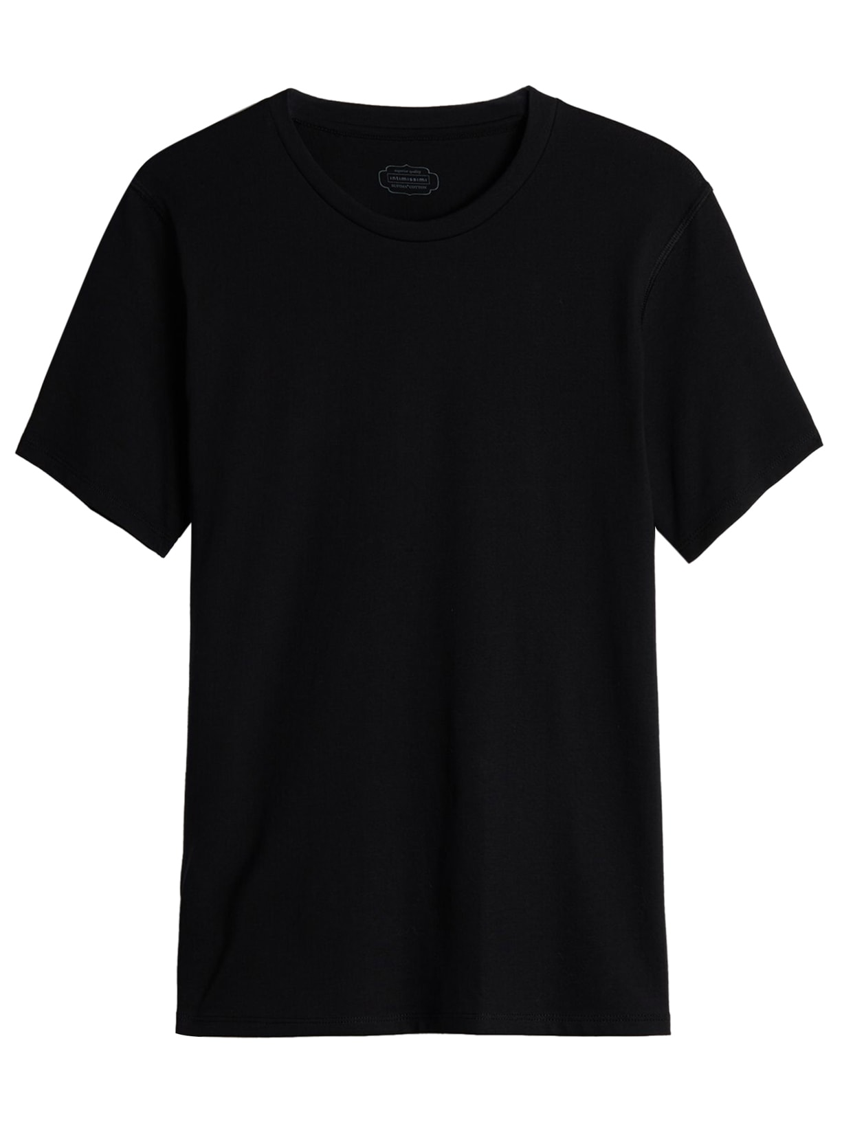 Blusa De Manga Curta Em Algodão Supima® - Preto