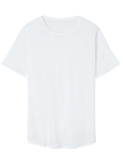 Blusa De Manga Curta Em Linho - Branco