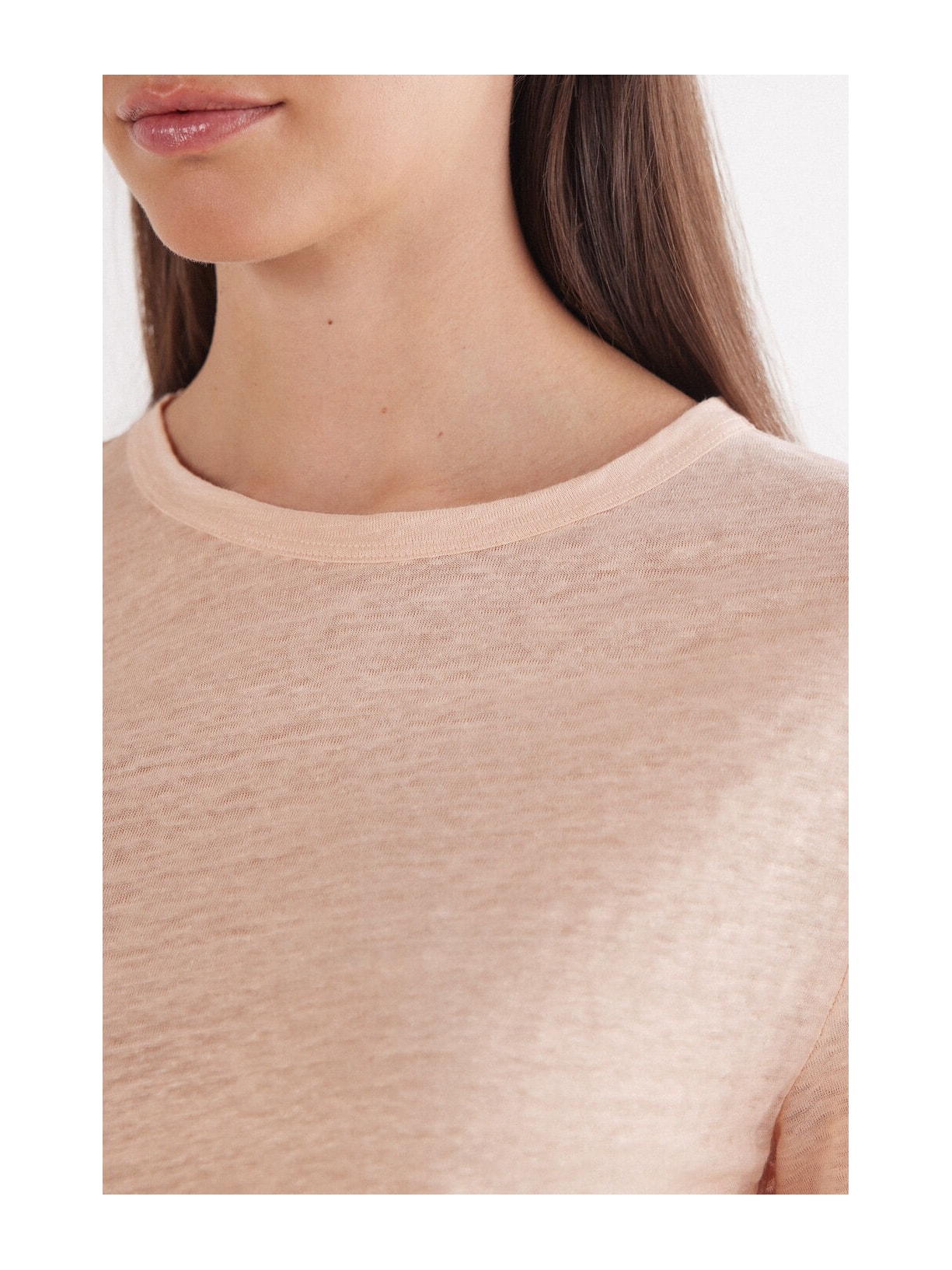 Blusa De Manga Curta Em Linho The Pure Linen Rosa Intimissimi