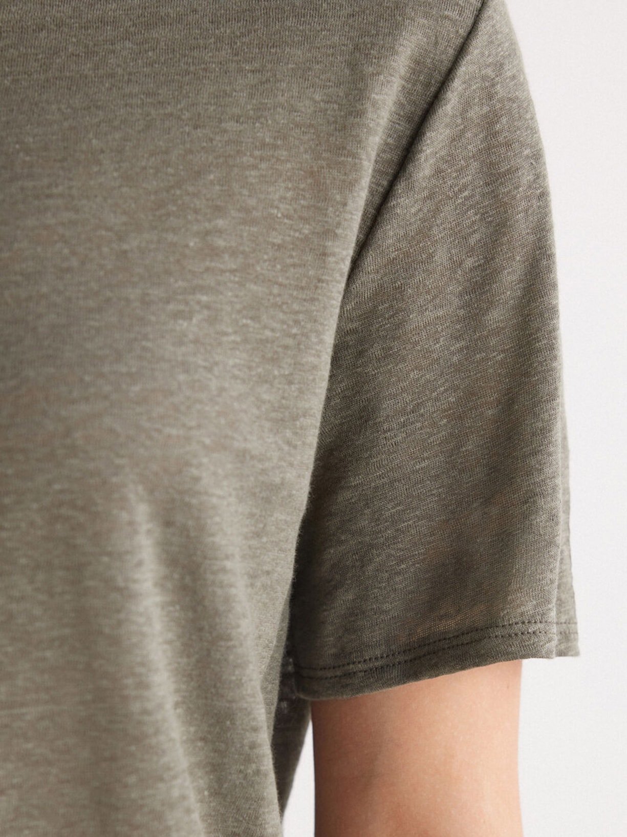 Blusa De Manga Curta Em Linho The Pure Linen Verde Intimissimi