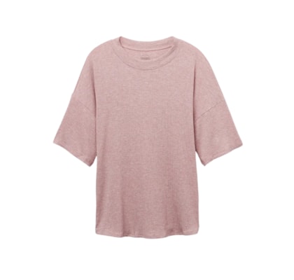 Blusa De Manga Curta Em Modal Chic Comfort - Rosa