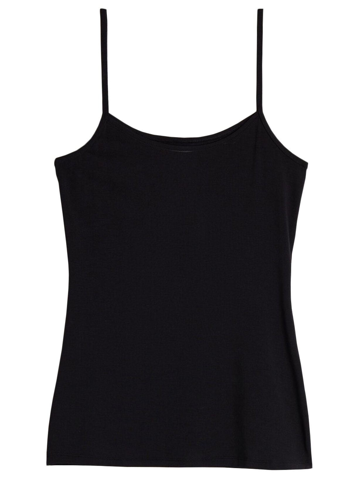 Blusa De Modal Com Decote Redondo - Preto