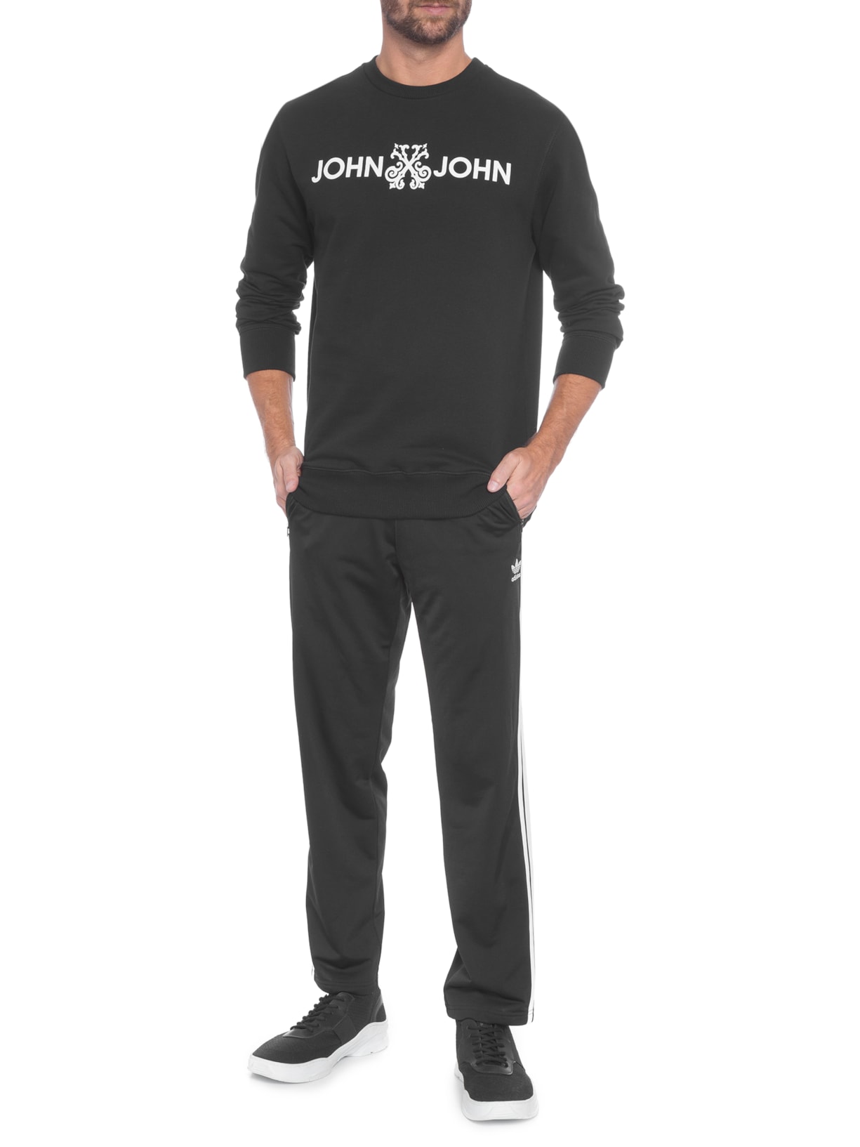 Blusa de Moletom Masculina New Basic  Preto  John John