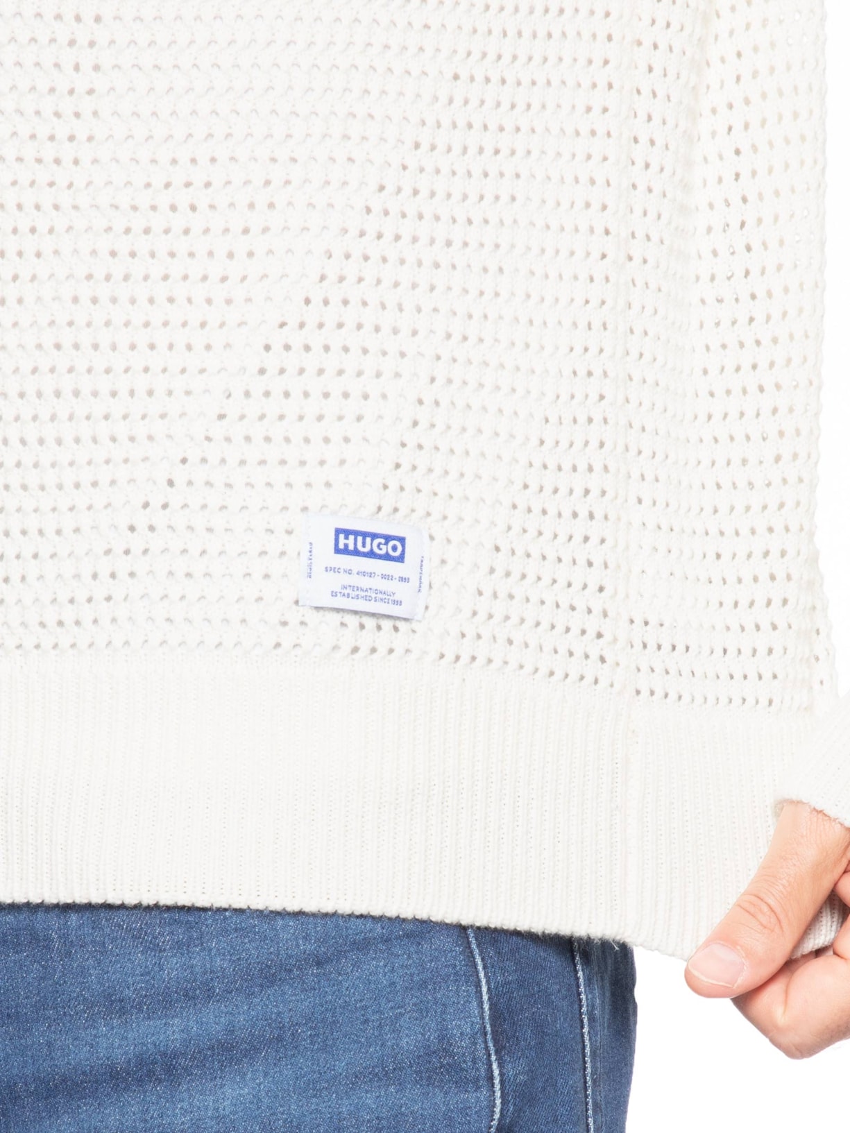 Blusa de Tricô Masculina Sanjou Branco Hugo