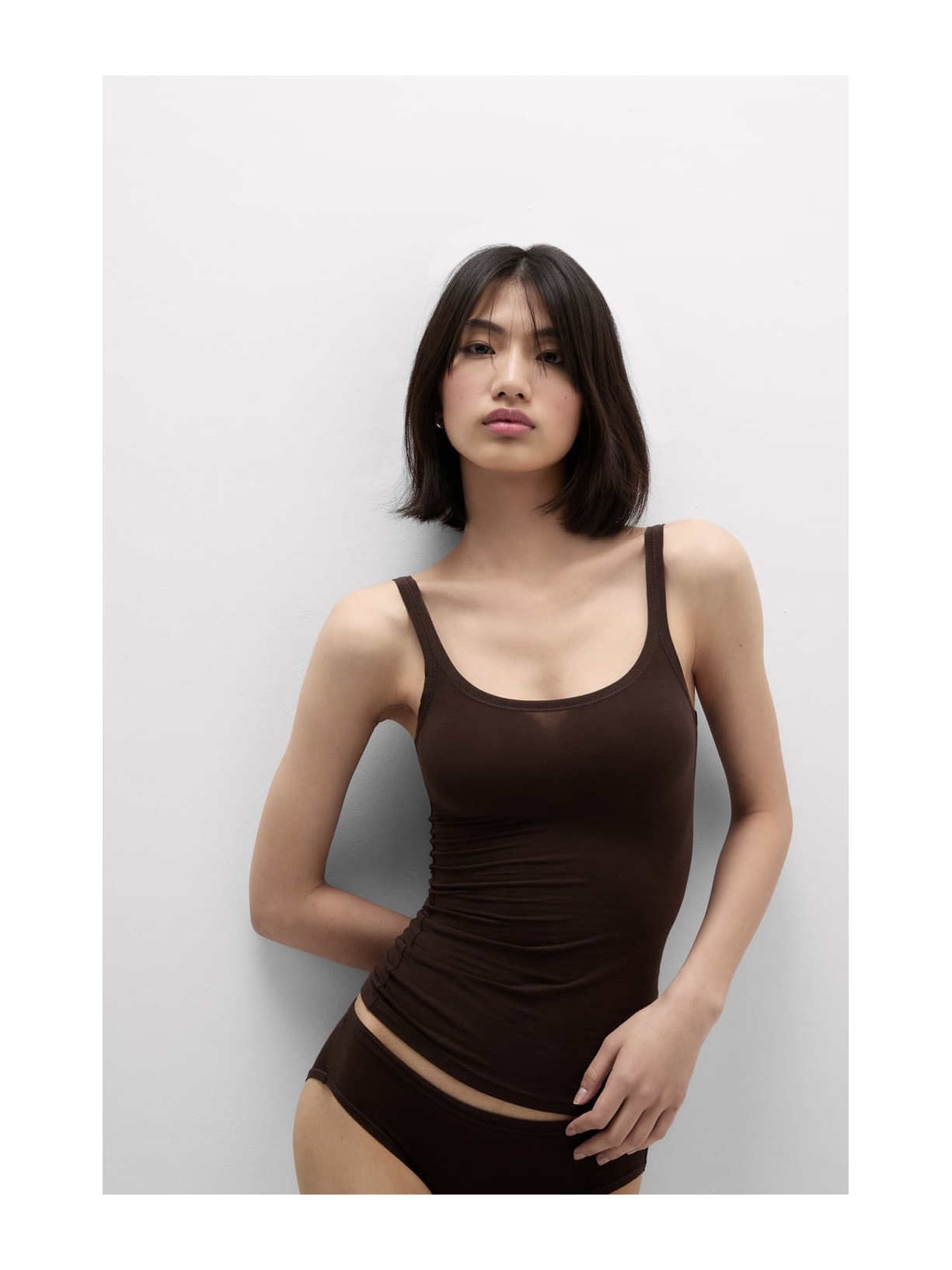 Blusa Em Algodão Supima Ultralight Marrom Intimissimi