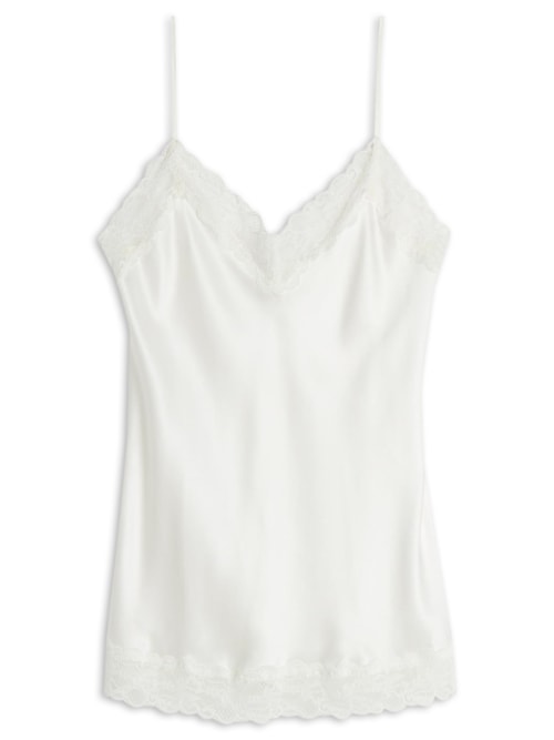 Blusa Em Renda e Seda - Off-White