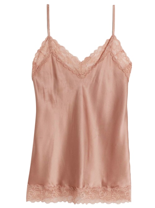 Blusa Em Renda e Seda - Rosa