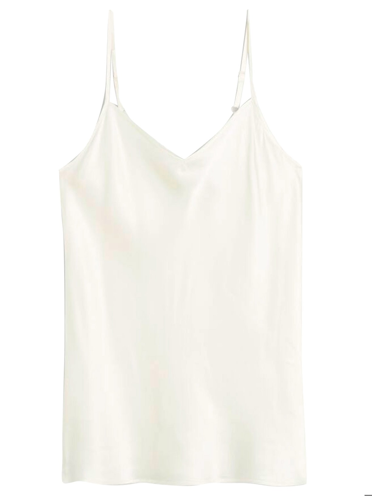 Blusa Em Seda Com Decote Em v - Branco