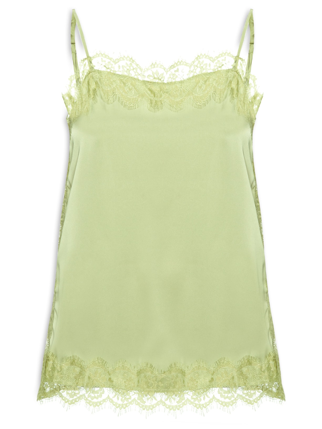 Blusa Feminina Acetinada Com Renda Verde Market 33