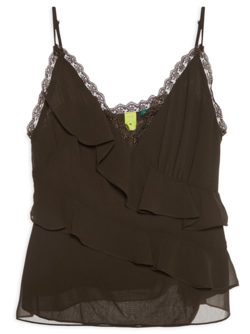 Blusa Feminina Acetinada - Marrom