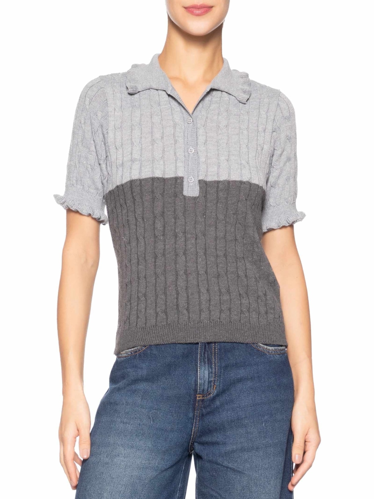 Blusa Feminina Ada Cinza Le Lis