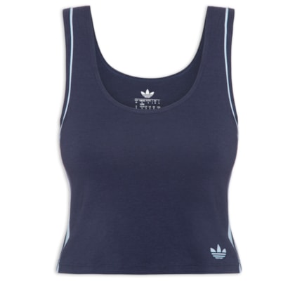 Blusa Feminina Adicolor Comfort Flex Cotton Crop Top - Azul