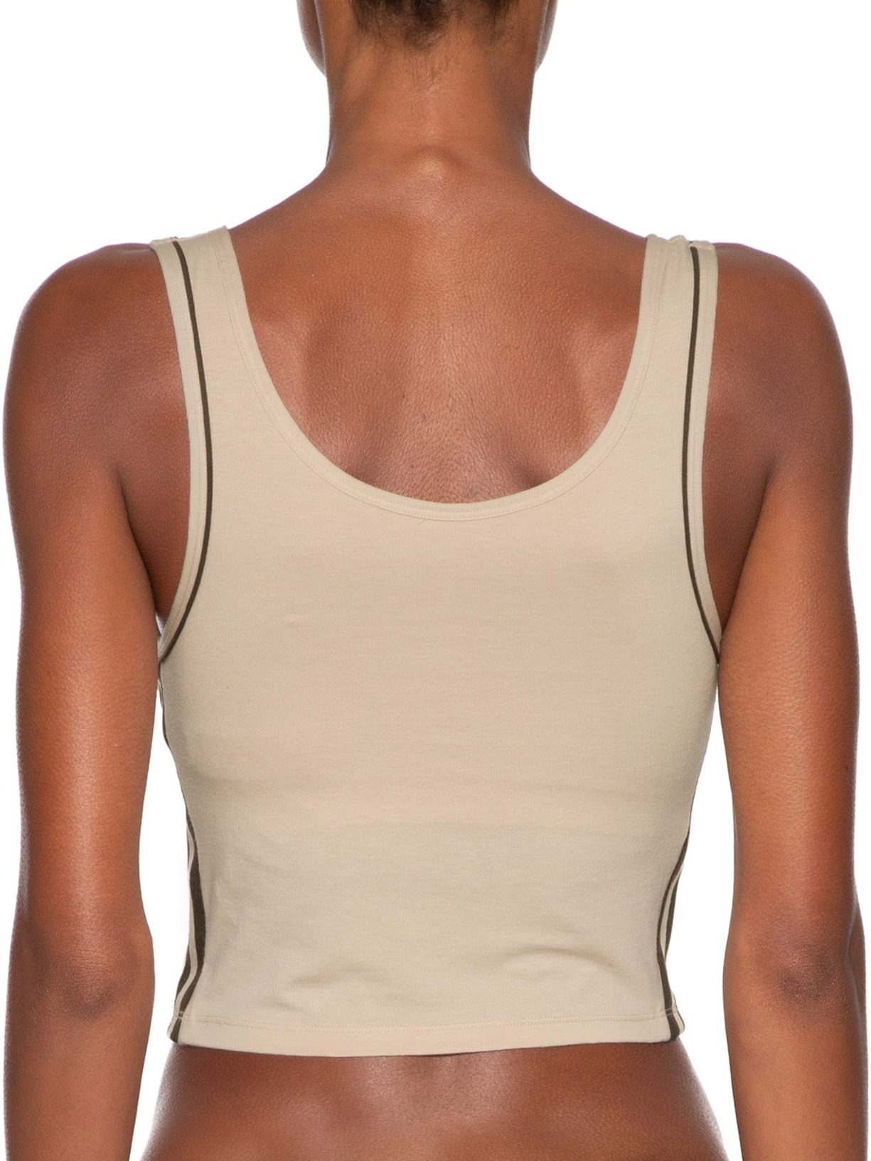 Blusa Feminina Adicolor Comfort Flex Cotton Crop Top Bege Adidas Originals Underwear