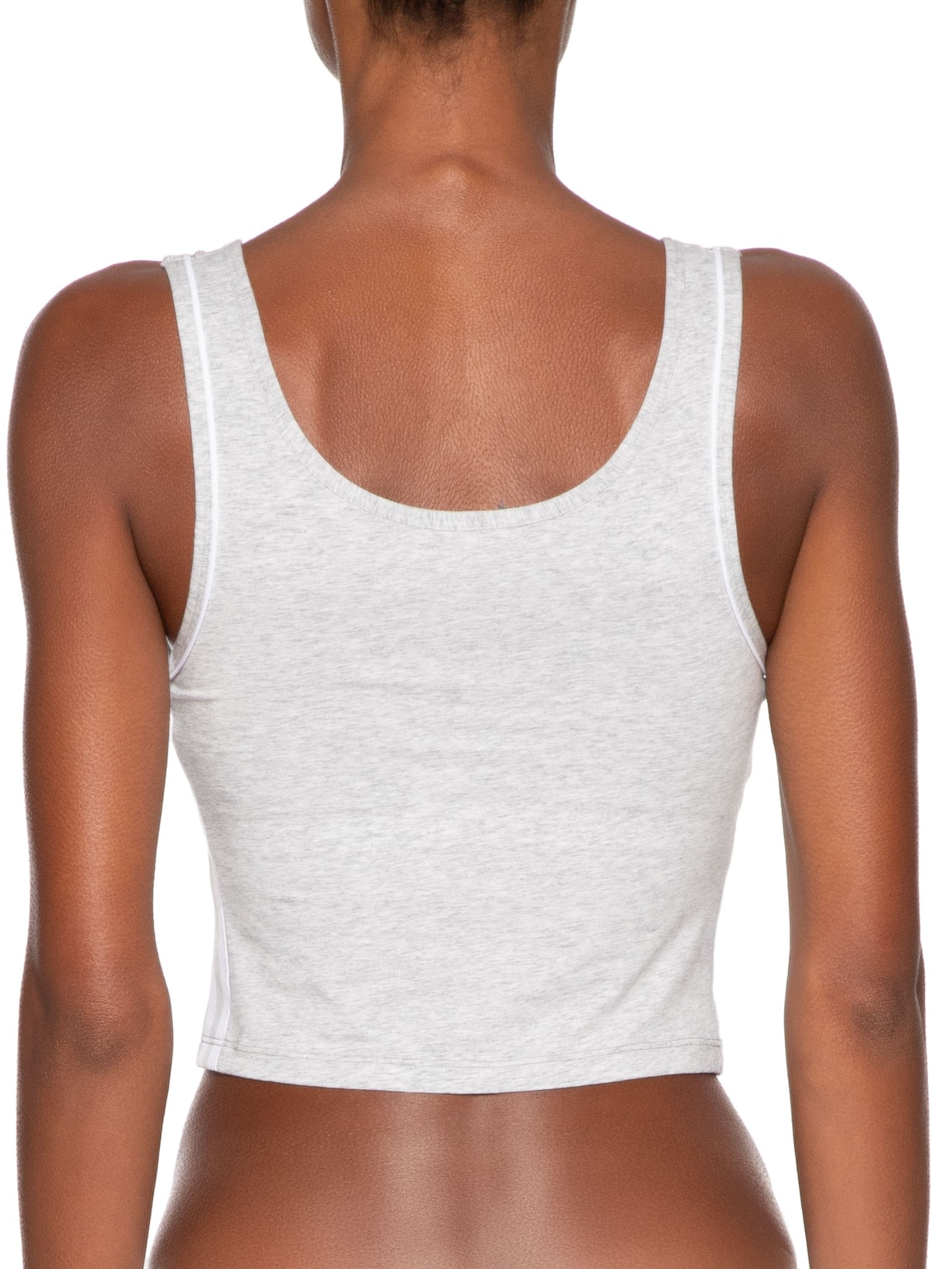 Blusa Feminina Adicolor Comfort Flex Cotton Crop Top Cinza Adidas Originals Underwear