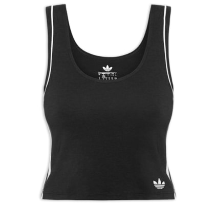 Blusa Feminina Adicolor Comfort Flex Cotton Crop Top - Preto