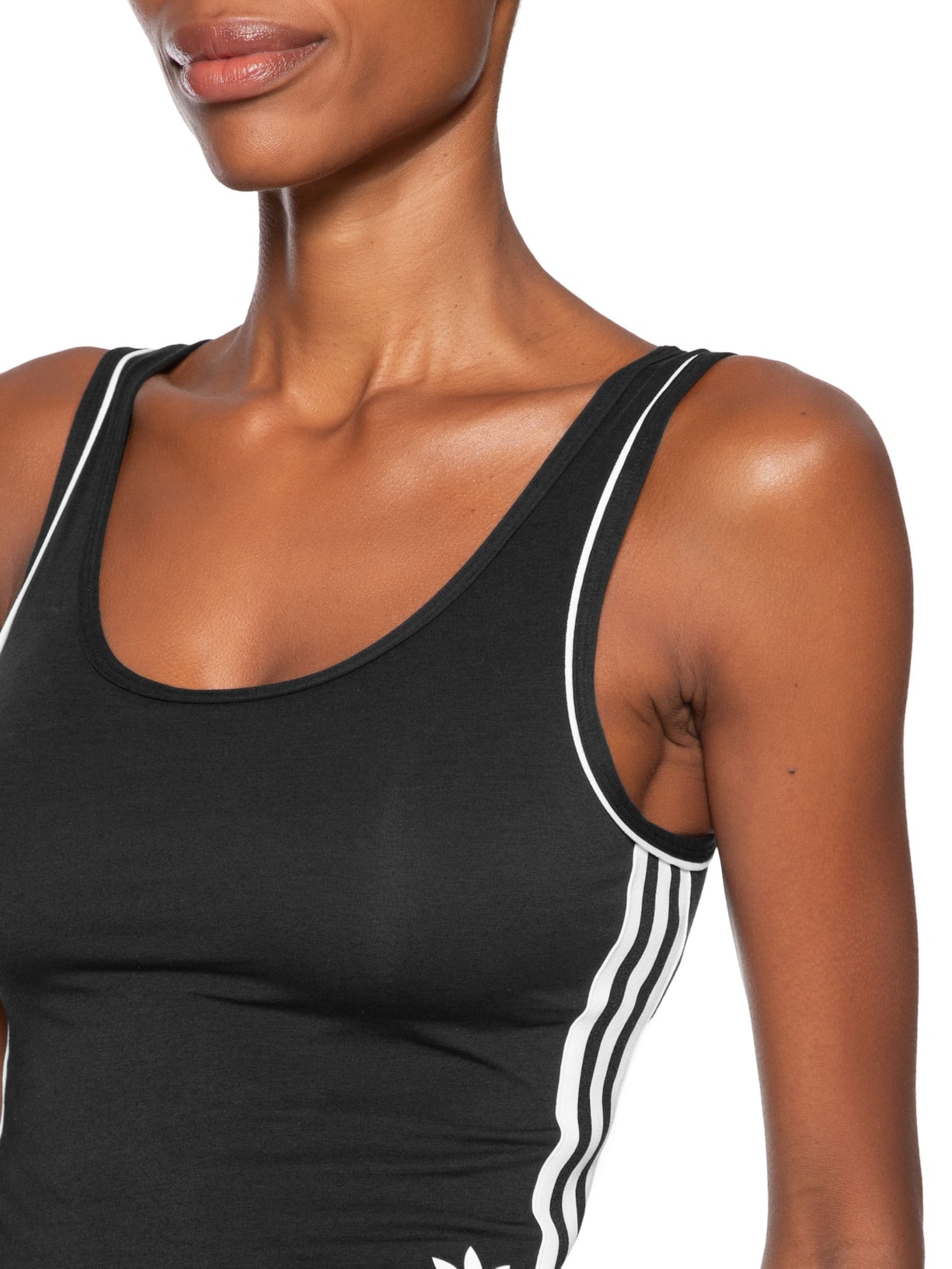 Blusa Feminina Adicolor Comfort Flex Cotton Crop Top Preto Adidas Originals Underwear