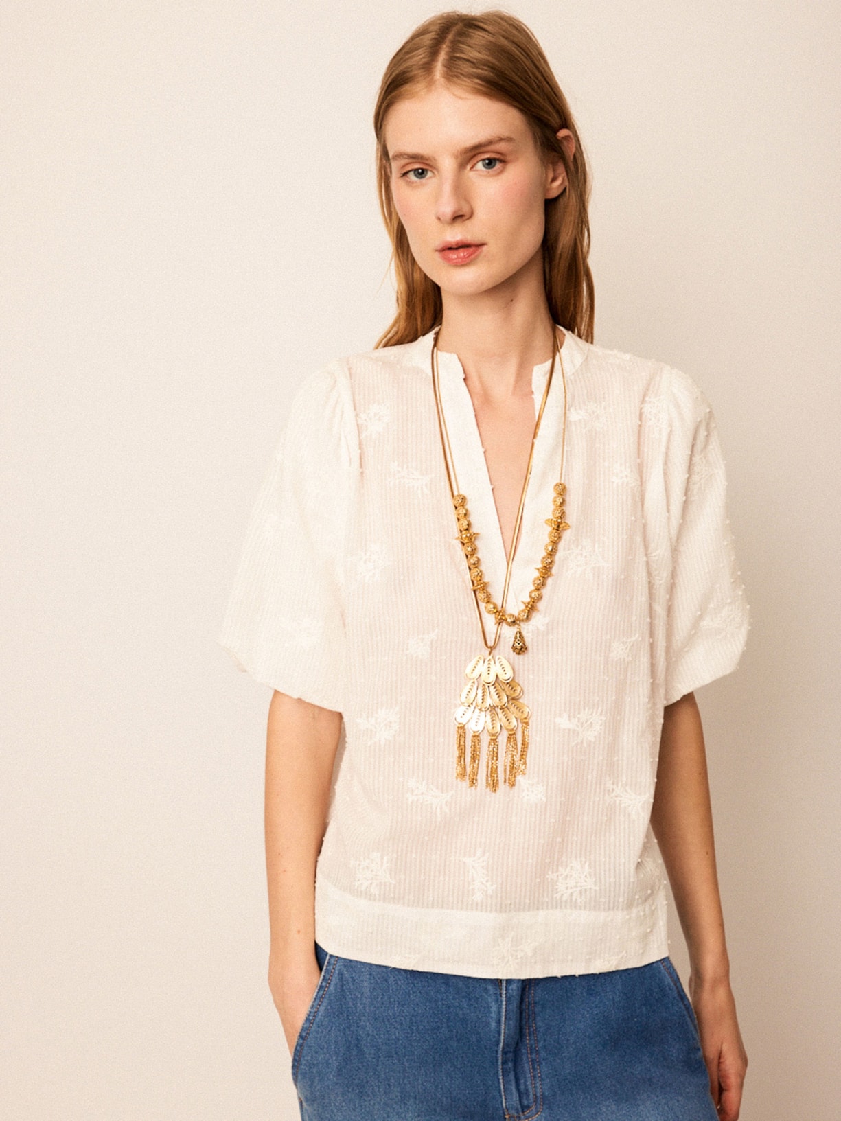 Blusa Feminina Agatha Branco Mixed