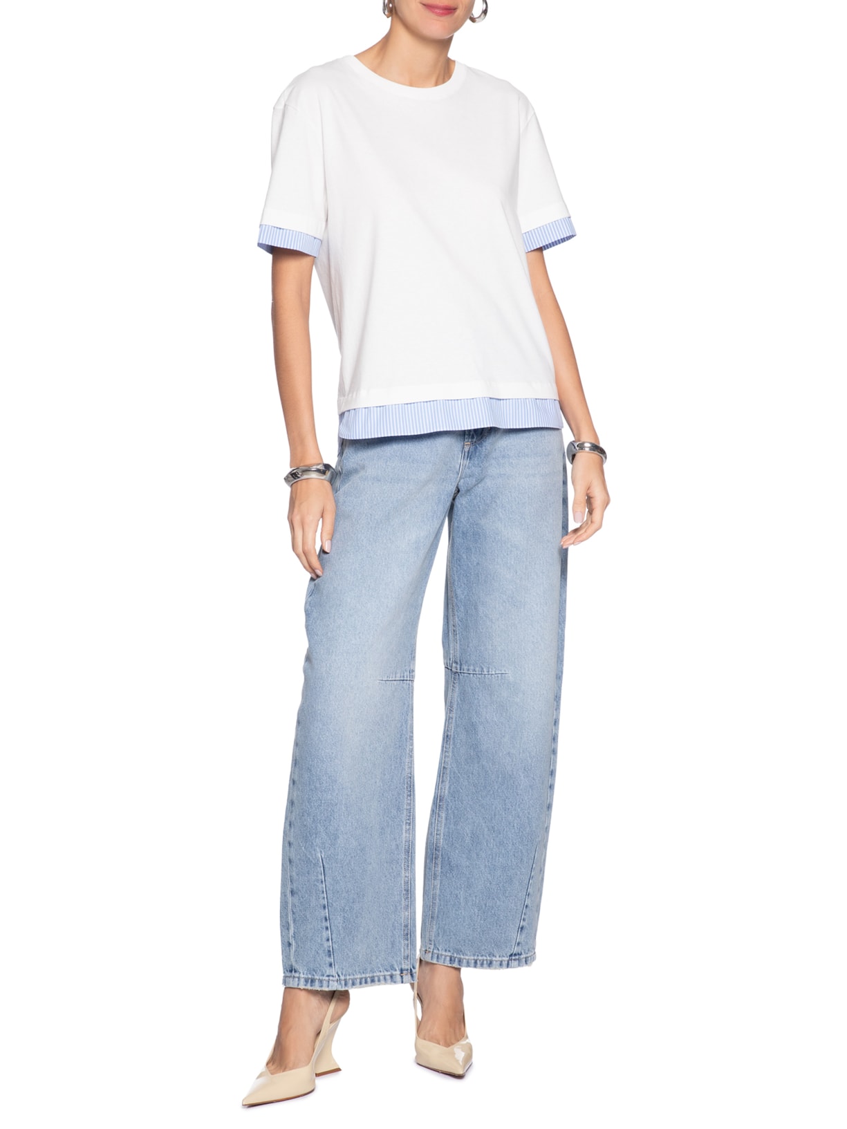 Blusa Feminina Alana Branco Le Lis