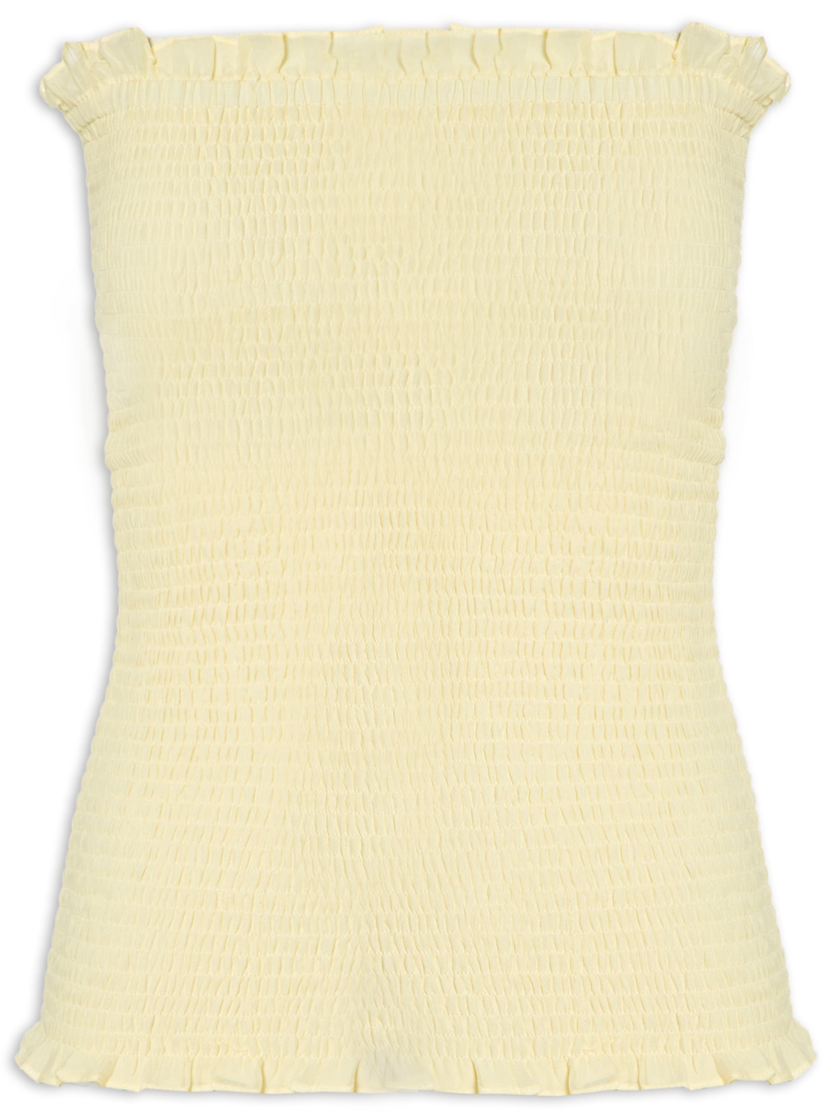 Blusa Feminina Alça Em GGT Franzido - Off White